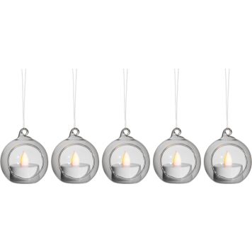 LED-küünal klaasümbrises 5 tk/pk