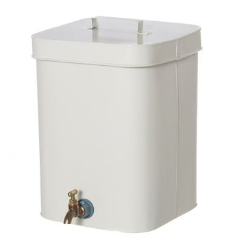 Veenõu kraaniga 4living 10 l, mattvalge