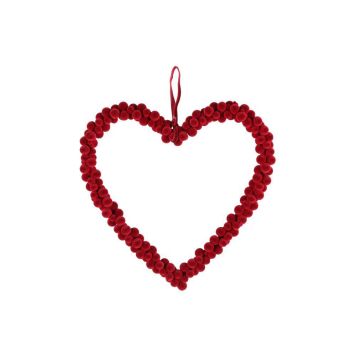 Jõulukaunistus Winter Süda 25 cm, punane