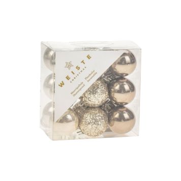 Kuuseehe pall valik 3 cm 18 tk/pk, šampanja