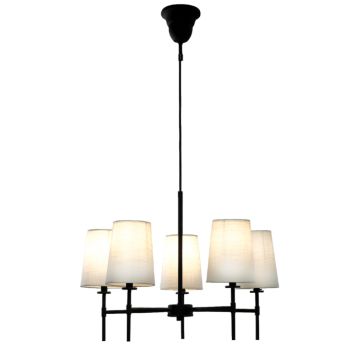 Laevalgusti  Aneta Verbier 5-os must/valge Ø 58 x 45 cm