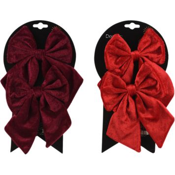 Jõulukaunistus ehe lips valik 2 tk, tumepunane