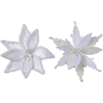 Jõulukaunistus lill valik, valge