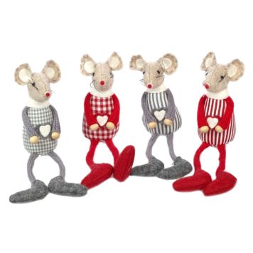 Jõulukaunistus hiir 15 cm