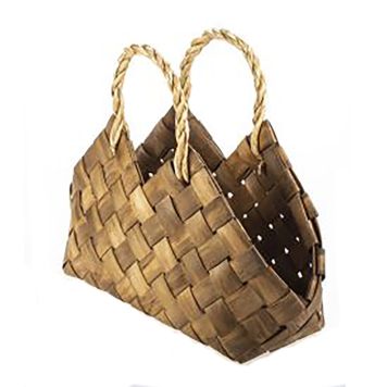 Laastukorv sangaga Weiste 33 x 14 x 29 cm, pruun