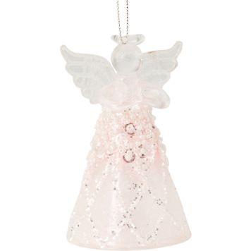 Jõulukaunistus Ingel 10 x 6 cm, heleroosa