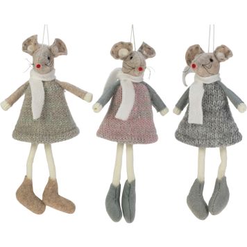 Jõulukaunistus Hiir valik 16 cm