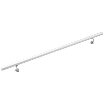 Käsipuu komplekt H27 valge/alumiinium Ø 42 mm x 1500 mm