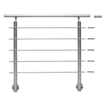 Piirdekomplekt sise- ja väliskasutuseks AG1, anodeeritud alumiinium, külgmine paigaldus