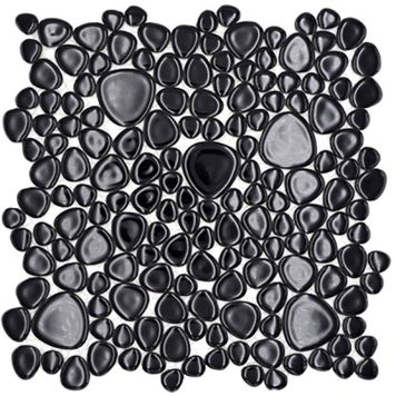 Kivimosaiik Pebble Stone XKM 890N must 27,5 x 27,5 cm