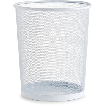 Prügikorv Zeller Mesh Ø 29,5 x 35 cm, valge