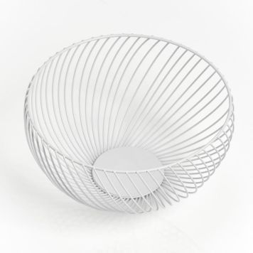 Puuvilja korv Ø 26,5 x 13,5 cm, valge