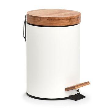 Prügikast pedaaliga Zeller 3 l valge