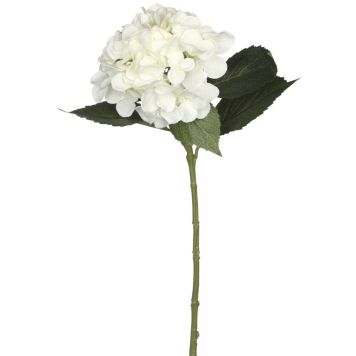 Kunstlill hortensia 51 cm, valge