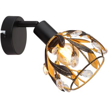 Kohtvalgusti Globo Mika must/kuldne