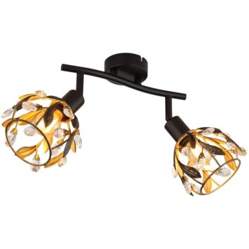 Kohtvalgusti Globo Mika 2-osaline must/kuldne