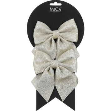 Jõulukaunistus lips 13 cm 2 tk/pk, šampanja