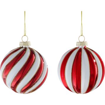 Kuuseehe 8 cm, punane/valge