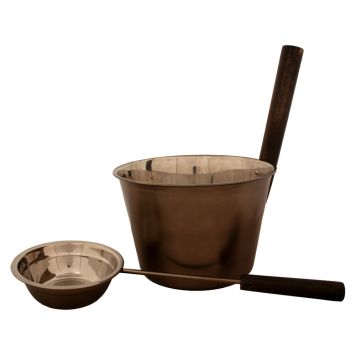 Saunakibu ja kulp Emendo tumehall 4 l