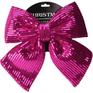 Jõulukaunistus lips 21 x 2 x 25 cm, fuksia