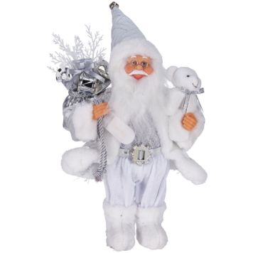 Jõulukaunistus Jõuluvana 30 cm, valge