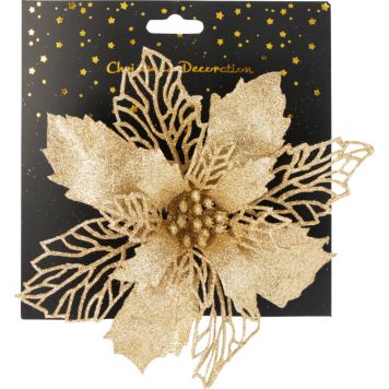 Jõulukaunistuslill glitter valik 16 cm