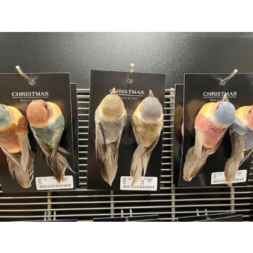 Jõulukaunistus lind valik 12 cm 2 tk/pk