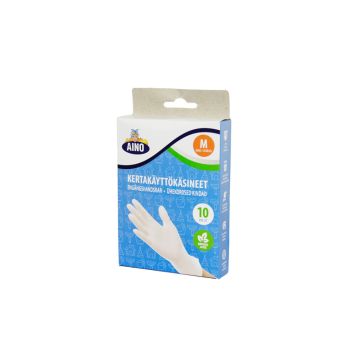 Ühekordsed kummikindad 7 - 7½ Aino 10 tk