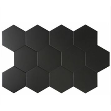 Põrandaplaat Essence Hexagon 14 x 16 cm must