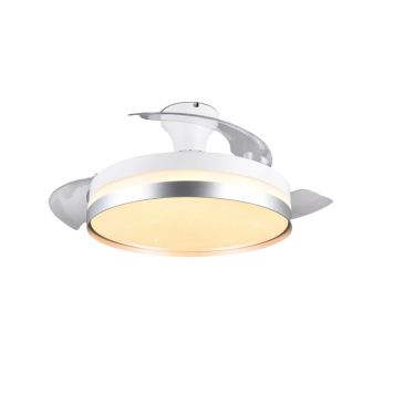 LED-plafoon ventilaatoriga Reality Leuchten Lindberg Ø 100 cm