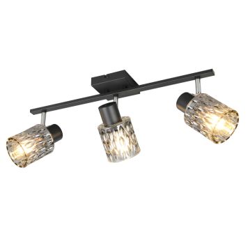 Kohtvalgusti Trio Jack mattmust/suitsuklaas 3-osaline