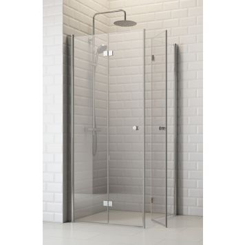 Dušinurk Corniche Elsa kokkuvolditavate ustega 90 x 90 cm kroomitud