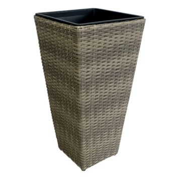 Õuepott polürotang 31 x 31 x 50 cm, hall