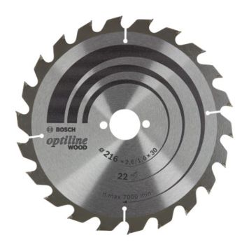 Saeketas Bosch 216 x 30 mm Z22