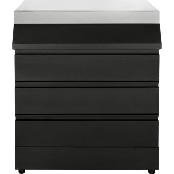 Küljekapp Quad suveköögile 3-sahtliga must