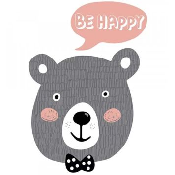 Posterkleebis Plage Be Happy 48 x 68 cm