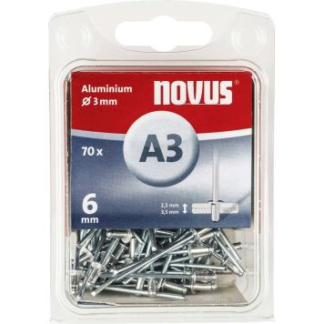 Alumiinium needid Novus A3 x 6 mm 70 tk