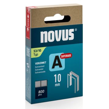 Klambrid Novus A53/10 mm Superhard tsingitud 800 tk