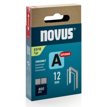 Klambrid Novus A53/12 mm Superhard tsingitud 800 tk