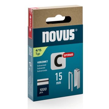 Klambrid Novus C4/15 mm Superhard tsingitud 1000 tk
