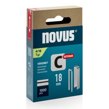 Klambrid Novus C4/18 mm Superhard tsingitud 1000 tk