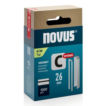 Klambrid Novus C4/26 mm tsingitud 1000 tk