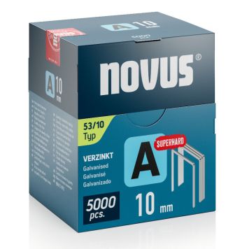 Klambrid Novus A53/10 mm Superhard tsingitud 5000 tk