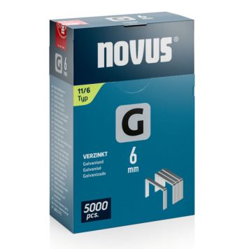 Klambrid Novus G11/6 mm tsingitud 5000 tk