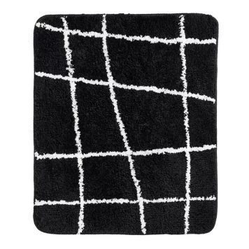 Vannitoavaip Diaqua Network must/valge, mitu suurust