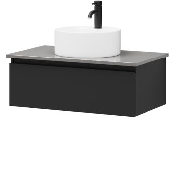 Vannitoa mööblikomplekt Skärgård IQ+ Classic Integrated mattmust 80cm