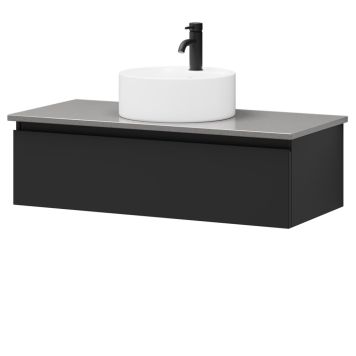 Vannitoa mööblikomplekt Camargue Skärgård IQ+ Classic Integrated mattmust 100 cm