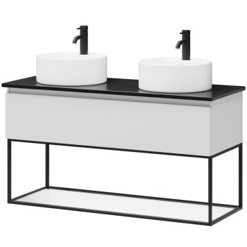 Klaasriiuliga mööblikomplekt Camargue Skärgård IQ+ Classic mattvalge 120 cm