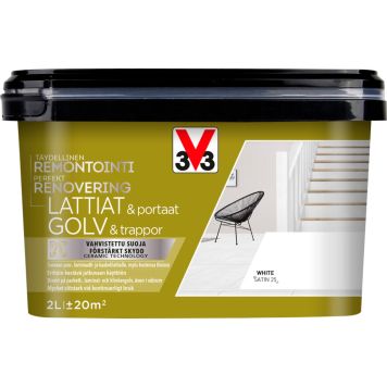 Põrandavärv V33 Lattiat & portaat V33 valge