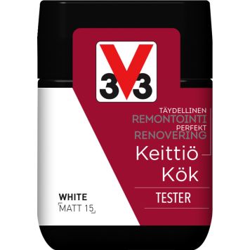 Köögivärv V33 Keittiö matt valge 75 ml tester